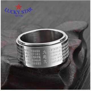Nhẫn Xoay chạm khắc tiếng Hán sang trong