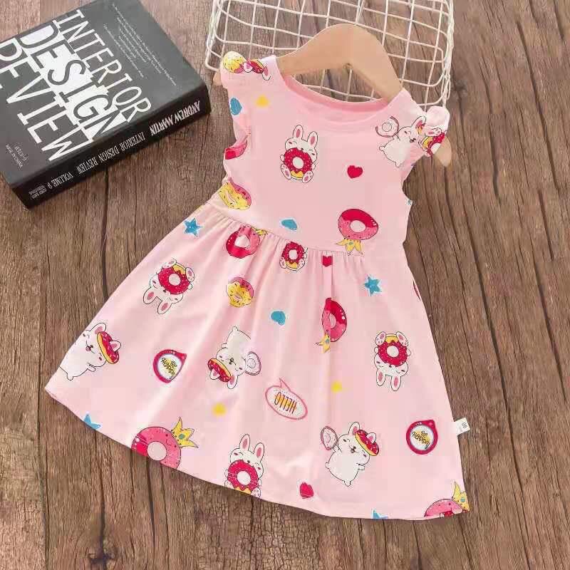 Váy bé gái , váy đầm cho bé gái_Hàng QCCC chất cotton lạnh mềm_mịn_co_giãn 4c sz 10-25kg  (kèm video con m