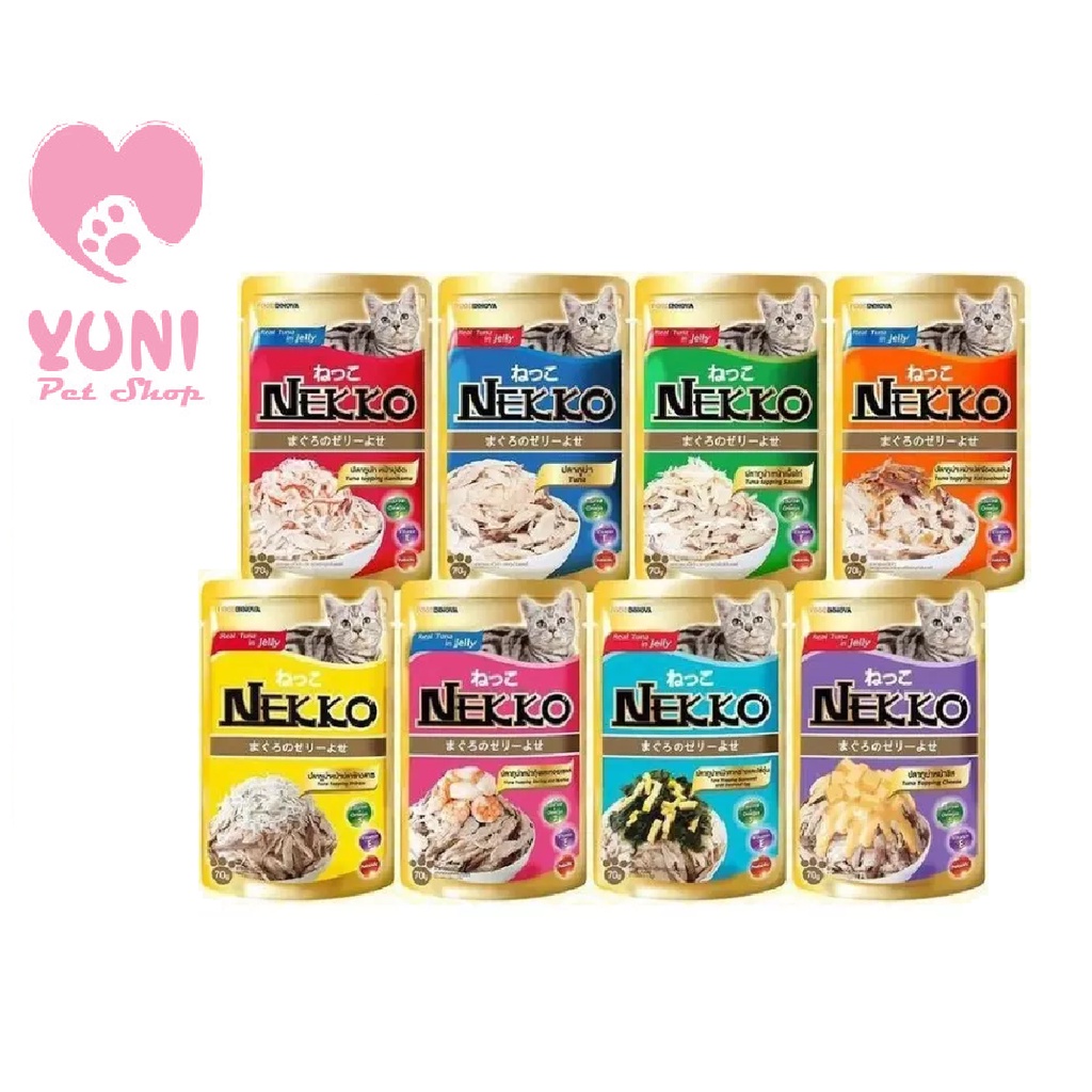 Pate NEKKO Thức Ăn Cho Mèo Mọi Lứa Tuổi Dạng Thạch (Jelly) 70g - Yuni Pet Shop