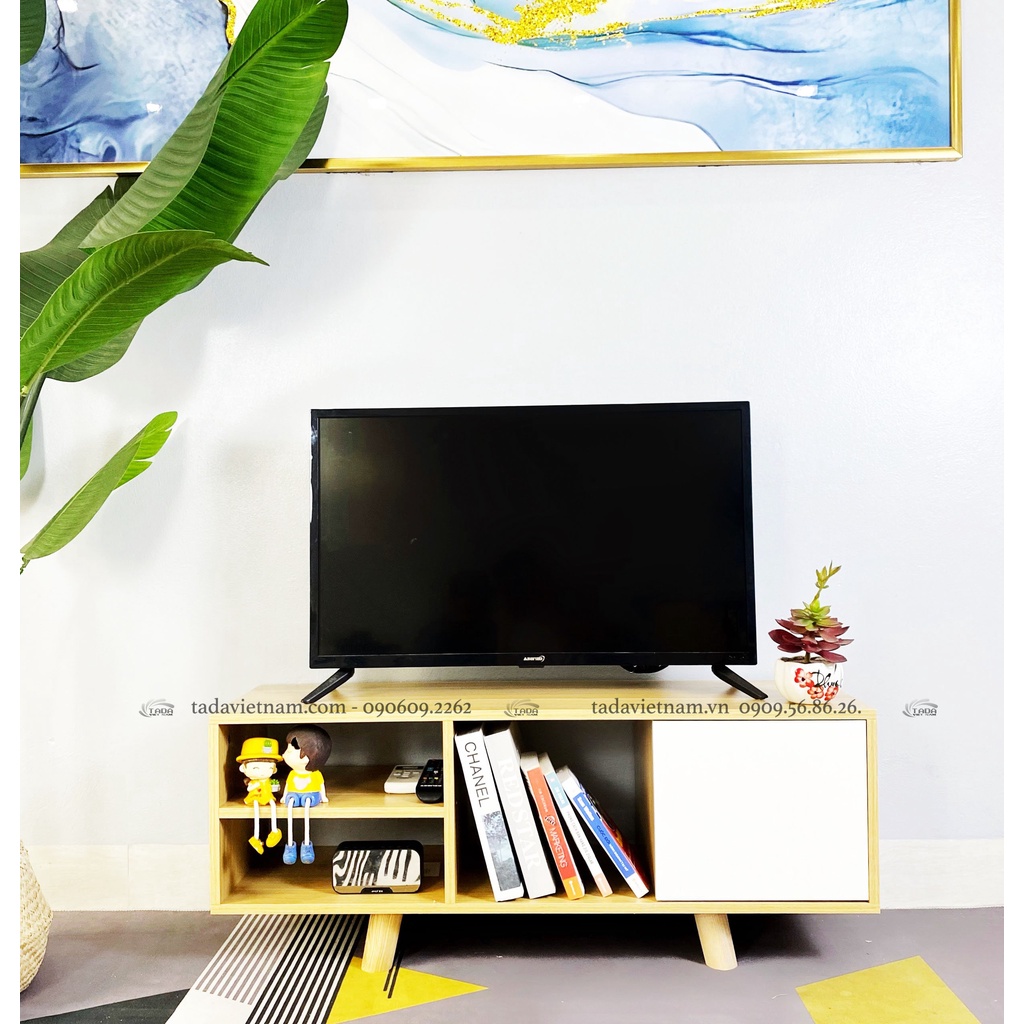 Kệ tivi trang trí phòng khách 1m2 một cánh mở đơn giản, nhỏ gọn chất liệu gỗ MDF cao cấp TADA-ZPDS23