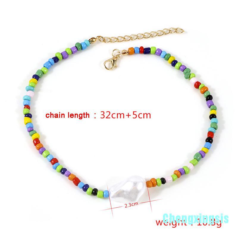 Vòng Cổ Choker Handmade Đính Hạt Ngọc Trai Nhiều Màu Cho Nữ