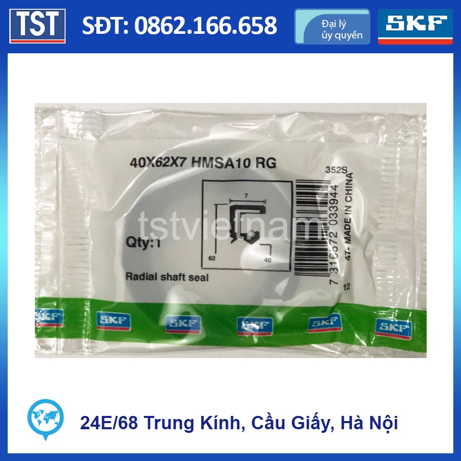 Phớt chặn dầu SKF 40x62x7 HMSA10 RG