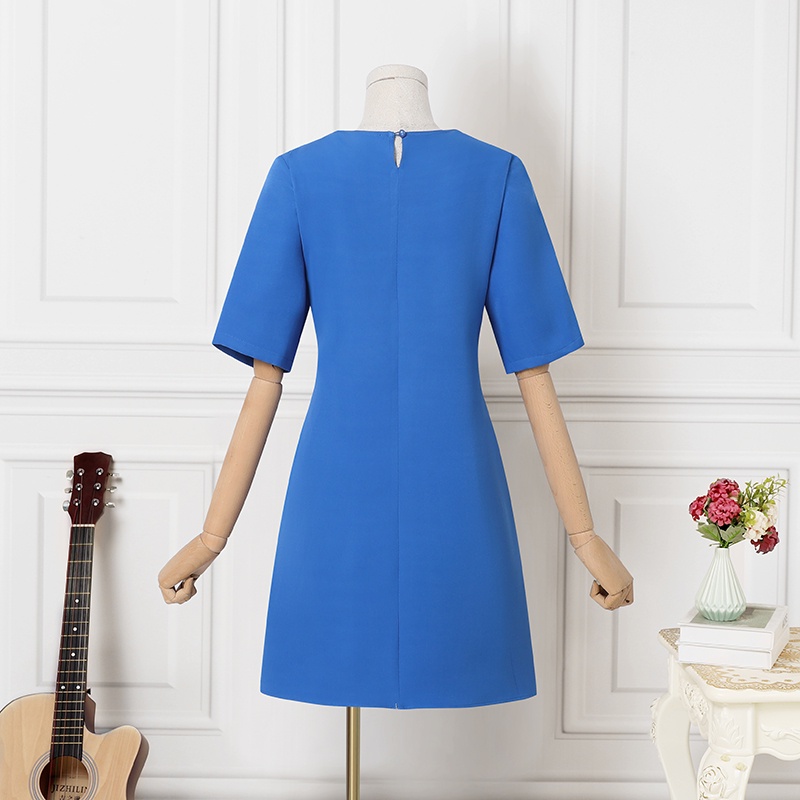 Đầm ZANZEA tay ngắn cổ tròn thắt nơ phong cách đường phố châu Âu thời trang dành cho nữ