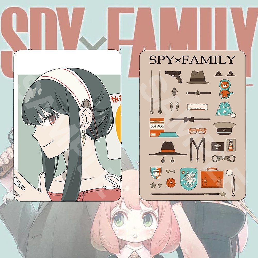 Ảnh card bo góc in hình SPY X FAMILY Gia Đình Điệp Viên thẻ bo viền 5*8cm anime chibi sưu tầm #
