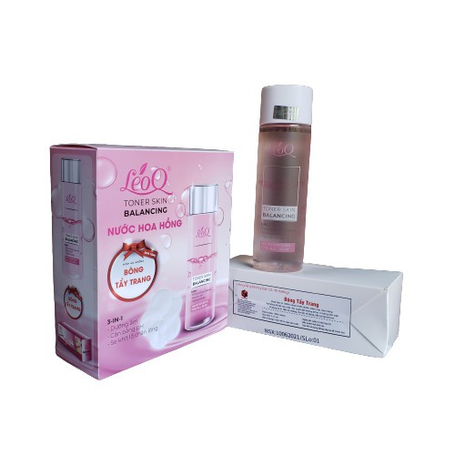 Nước hoa hồng toner trắng da dưỡng ẩm se khít lỗ chân lông LeoQ  150ml