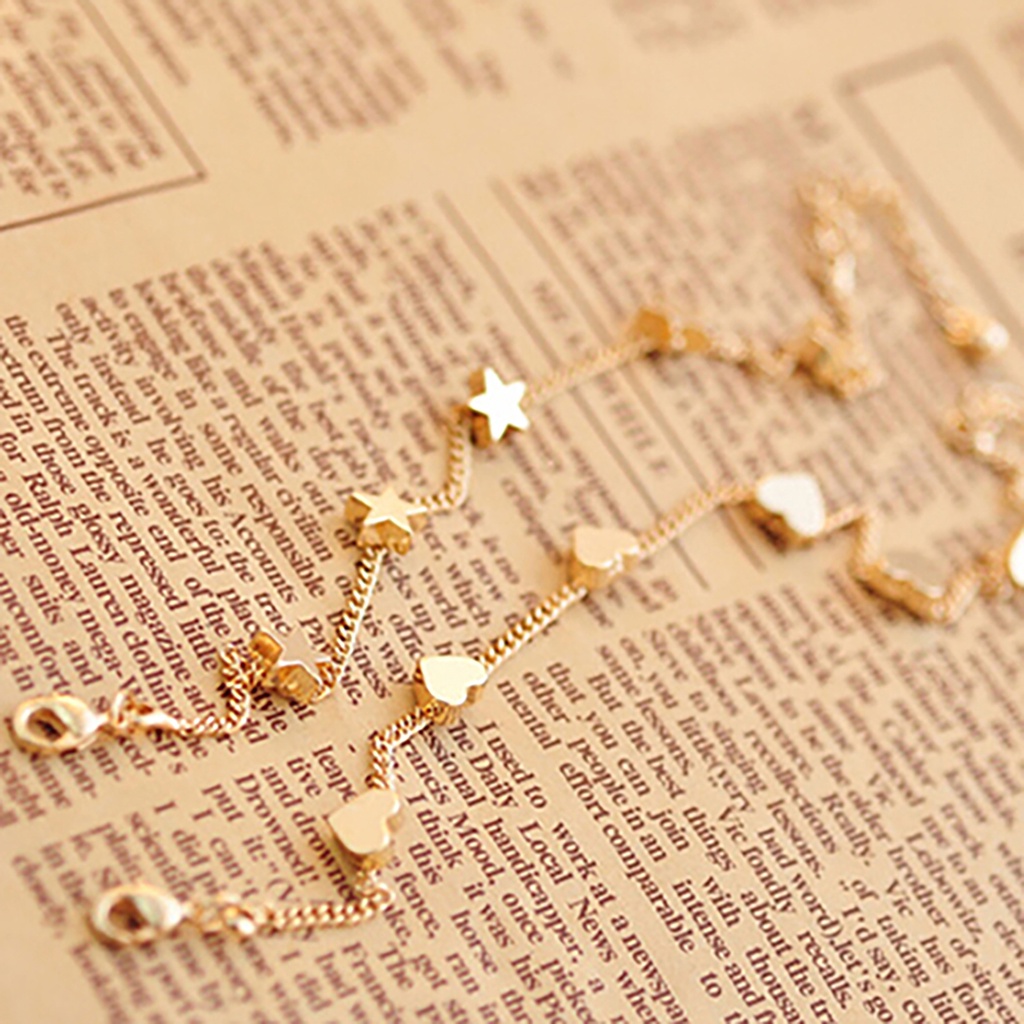 Lắc tay mạ vàng đính hình sao xinh xắn