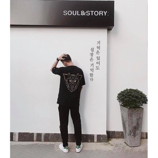 Áo phông tay lỡ HADES màu đen