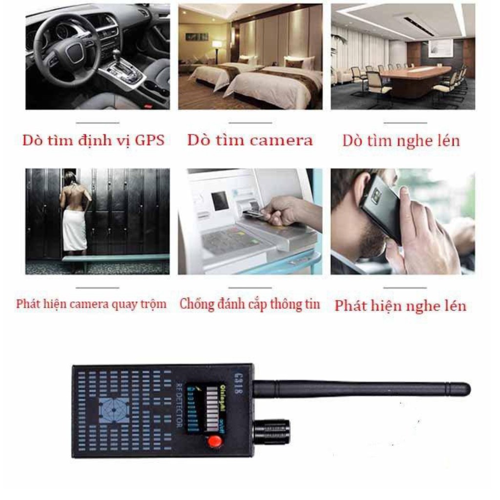 Máy phát hiện nghe lén dò tìm định vị GPS G318 chuyên nghiệp 