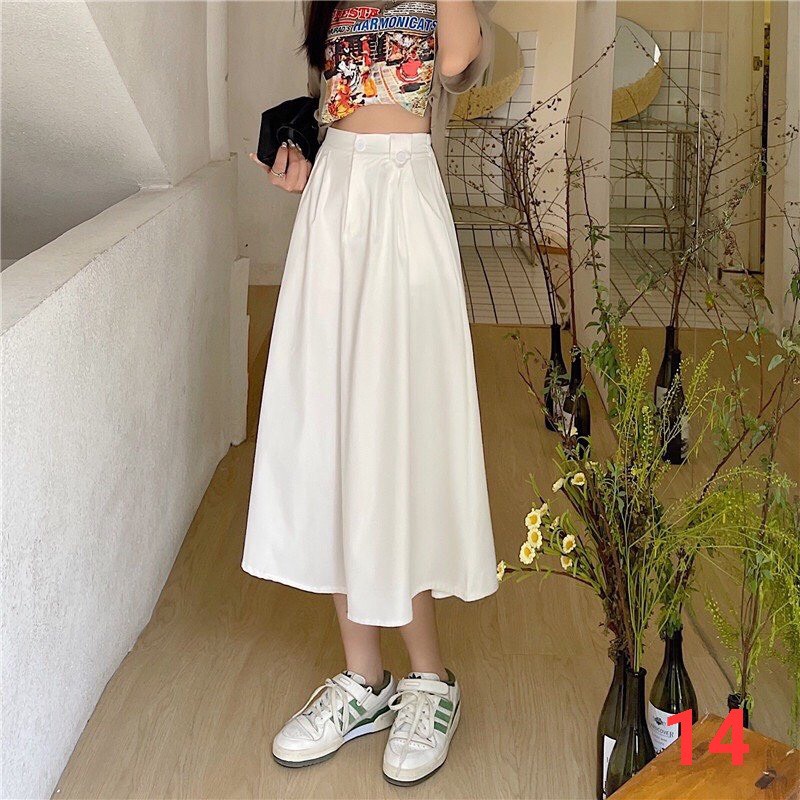 Chân váy dáng dài nhiều kiểu phong cách Hàn Quốc