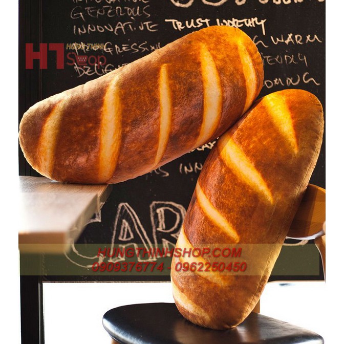 GỐI ÔM Ổ BÁNH MÌ 3D (20CM---&gt;100CM)