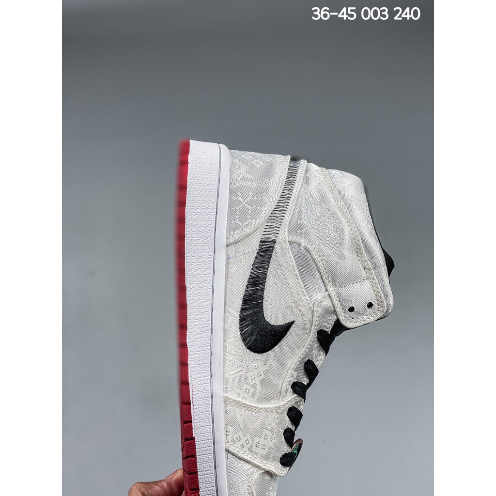 Giày Bóng Rổ Air Jordan 1 Màu Trắng Kiểu Dáng Thời Trang 003 240