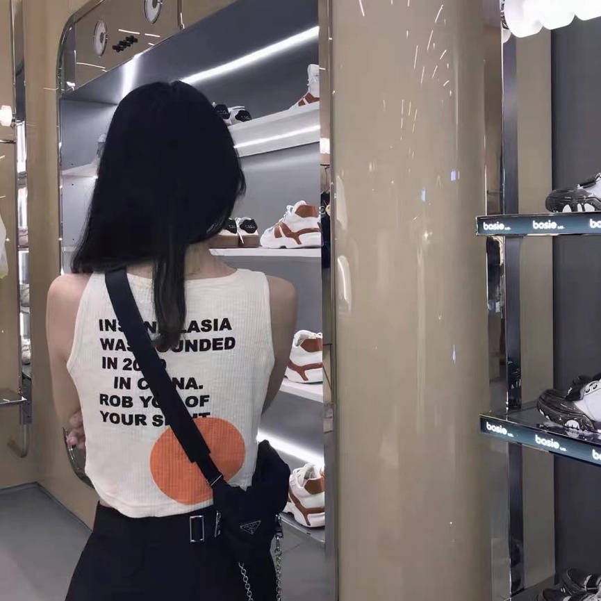 Áo tank top croptop Thiết Kế Quyến Rũ Phong Cách Retro Thời Trang Mùa Hè Cho Nữ
