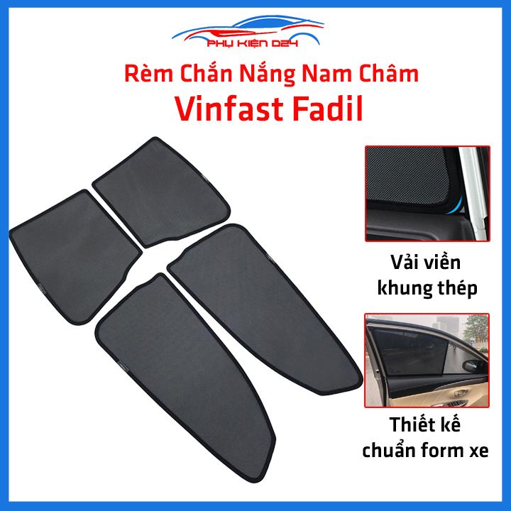 Bộ 4 rèm chắn nắng nam châm Fadil khung cố định chống tia UV