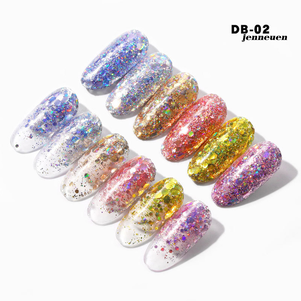 [Hàng mới về] Set 6 Hộp Kim Tuyến Lấp Lánh Trang Trí Móng Tay Diy