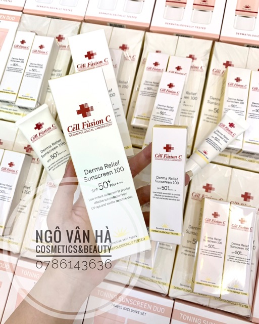 KEM CHỐNG NẮNG CELL FUSION C DERMA RELIEF CREAM SPF 50+, PA++++