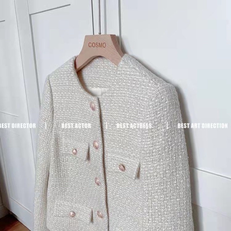 Áo khoác dạ tweed SẴN cao cấp siêu dày dặn