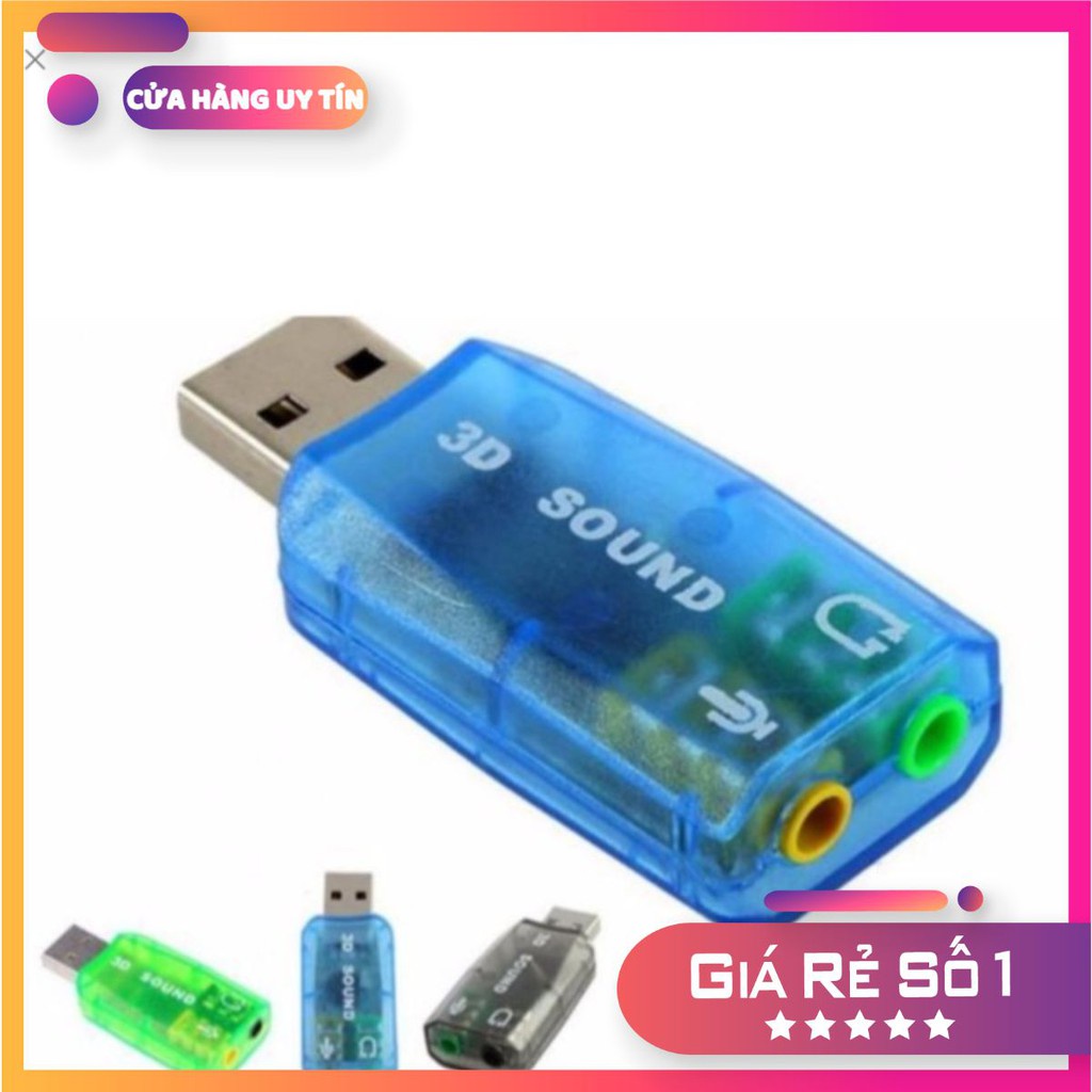 USB RA SOUND 5.1 ÂM THANH CỰC TỐT - CỔNG AUDIO 3.5MM VÀ MICRO