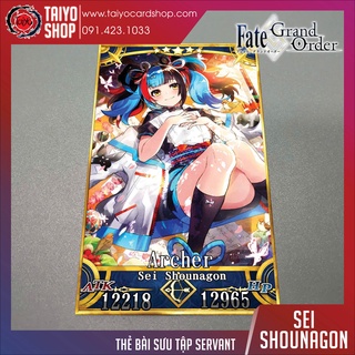 Thẻ bài custom card bánh xốp anime Fate/Grand Order FGO để sưu tầm tự chọn Sei Shounagon