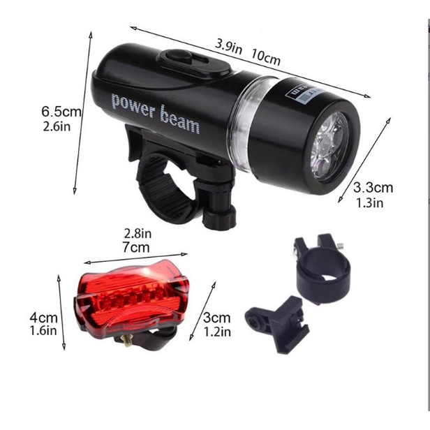 Bộ Đèn Pin Và Đèn Chiếu Hậu Gắn cho xe đạp thể thao