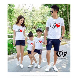 Áo gia đình yêu thương trái tim