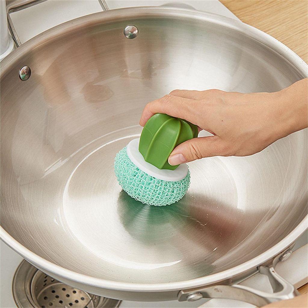 Bàn chải cọ xoong nồi, cọ bếp, cọ rửa bát đĩa hình xương rồng dễ thương