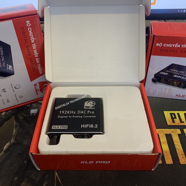 Bộ Chuyển Đổi Âm Thanh Quang Vinagear XL6 PRO - Digital To Analog DAC , Kèm Dây Quang 4mm