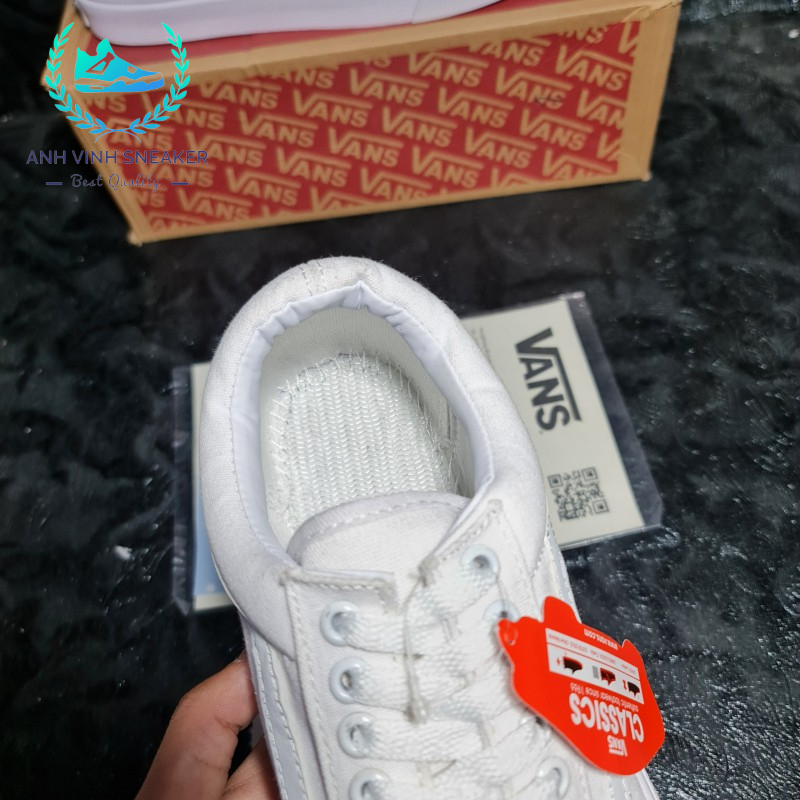 Giày Vans Old Skool Màu Trắng Nam Nữ