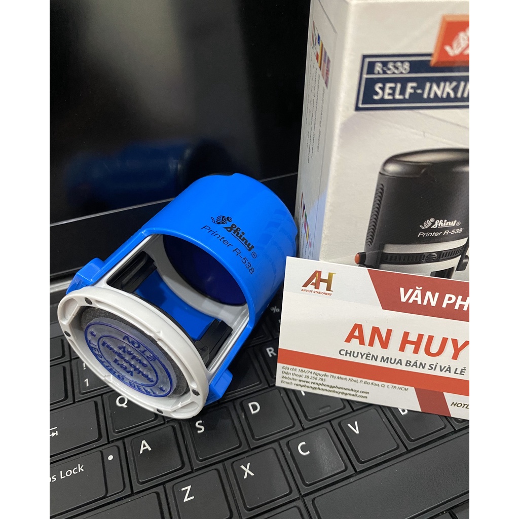 Khắc dấu tròn Shiny R-538 đường kính 38mm