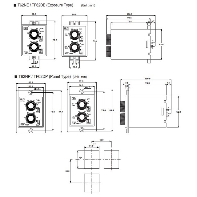 Rơle thời gian luân phiên TF62NP-30D hanyong nux