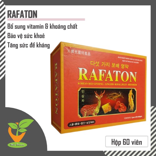 RAFATON - Vitamin, khoáng chất - đông trùng hạ thảo - nhung hươu - pharmaton