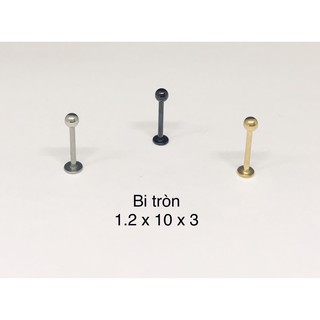 Khuyên môi/ khuyên cằm/ khuyên tai 1.2x10x3