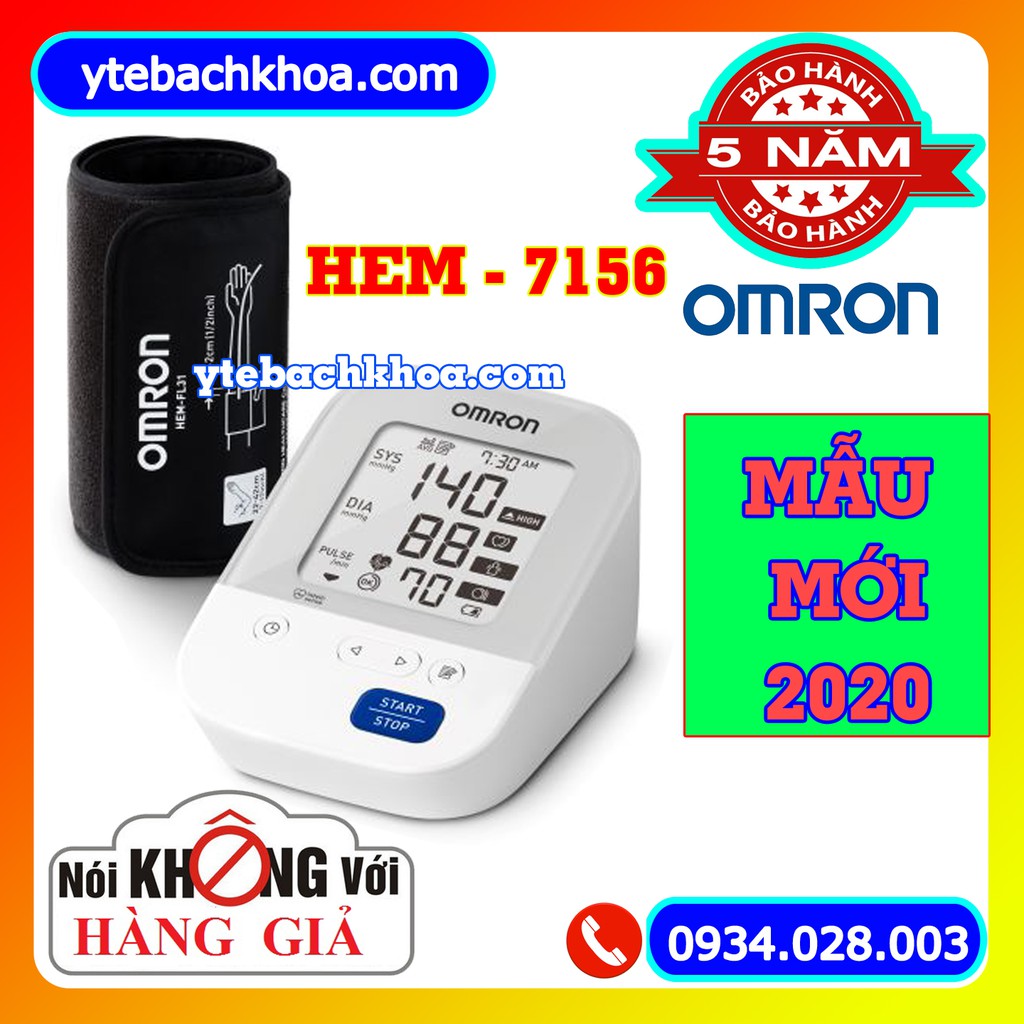 MÁY ĐO HUYẾT ÁP OMRON HEM-7156 MẪU MỚI 2020 - HÀNG CHÍNH HÃNG - BẢO HÀNH 05 NĂM