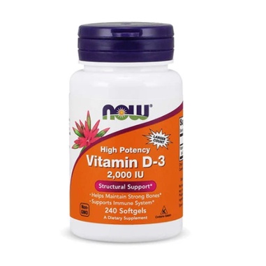 VITAMIN D3 | Now Vitamin D3 2000 IU 120 - 240 viên | Tăng Đề Kháng - Nhập Mỹ - Muscle Fitness