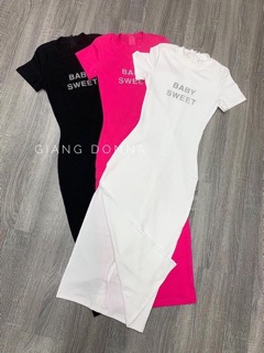 Váy body cổ tròn