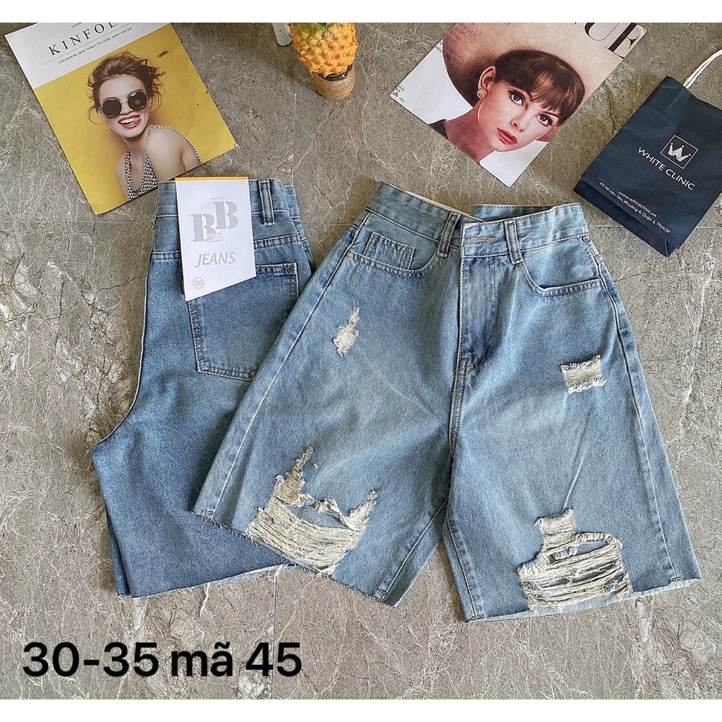 Quần Short Ngố Jean Nữ Size Đại Đến 80kg Quần Short Bigsize Hàng VNXK MS45