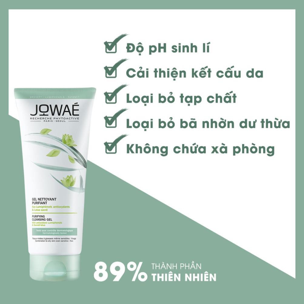 Gel Rửa Mặt Sạch Sâu JOWAE Làm Sạch Thanh Lọc Và Loại Bỏ Bã Nhờn - Mỹ Phẩm Thiên Nhiên Nhập Khẩu Từ Pháp 200ml | BigBuy360 - bigbuy360.vn