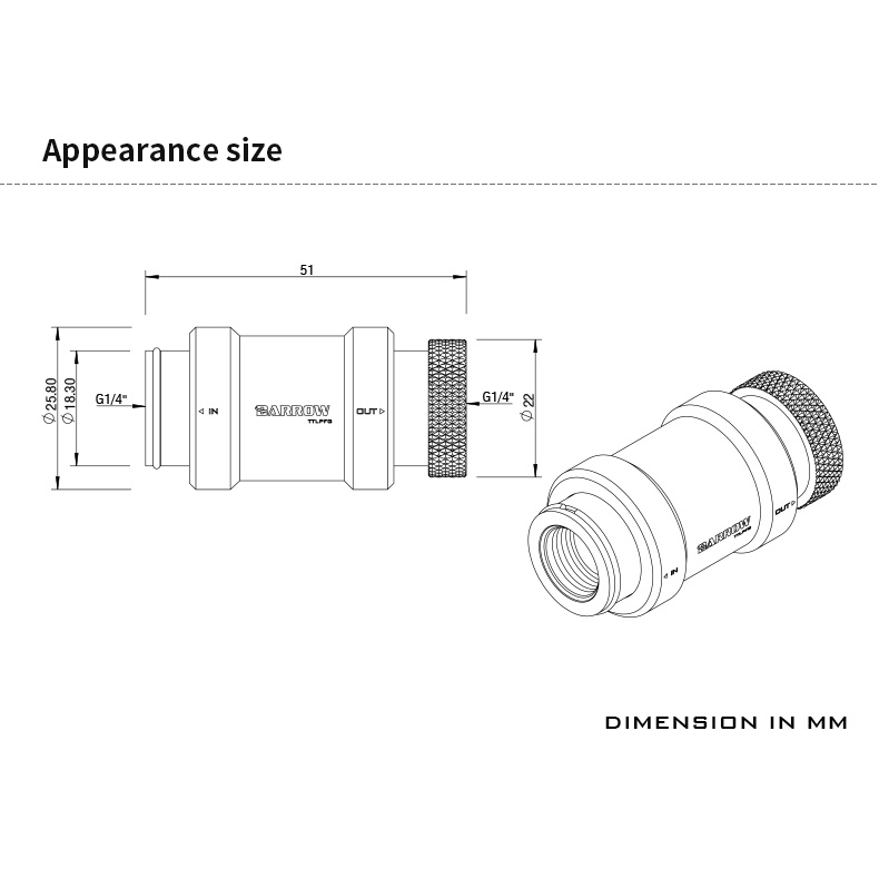 Van Tản Nhiệt Mini Nhiều Màu Sắc TTLPF G1/4 Chuyên Dụng Cho Máy Tính PC