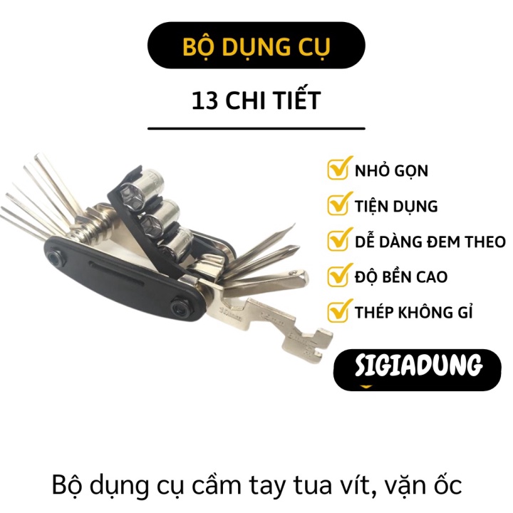 Bộ vặn ốc 13 món đa năng - Gồm vặn ốc lục giác, tua vít, cờ lê... bằng thép không gỉ 2574