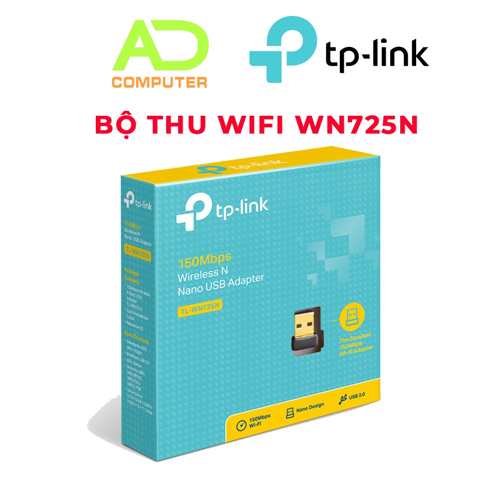 Bộ Thu Wifi Tplink WN725N - USB Wifi Nano Chuẩn N Tốc Độ 150Mbps