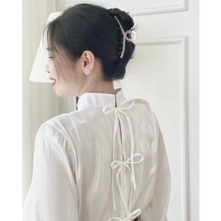 Áo sơ mi tay phồng nơ lưng - Cloud Shirt
