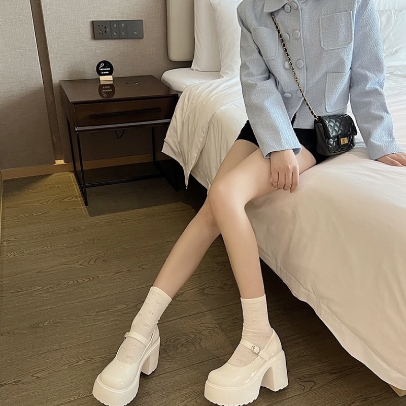 GIÀY BÚP BÊ A42 MŨI TRÒN ĐẾ CAO 10CM