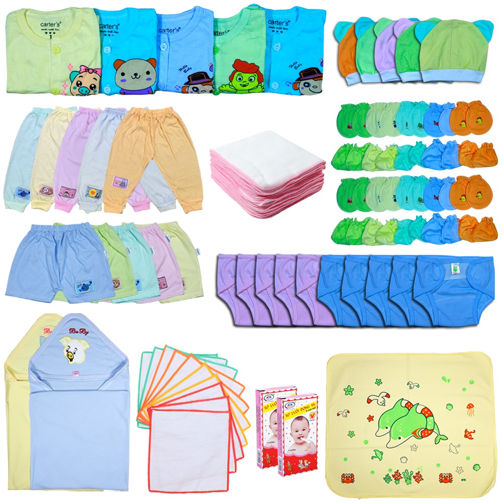 Bộ 83 Đồ Dùng Đi Sinh Cho Mẹ Dùng Cho Bé Sơ Sinh từ 2-6kg 83ACMKS - KIBA.shop ( đồ cho trẻ sơ sinh )