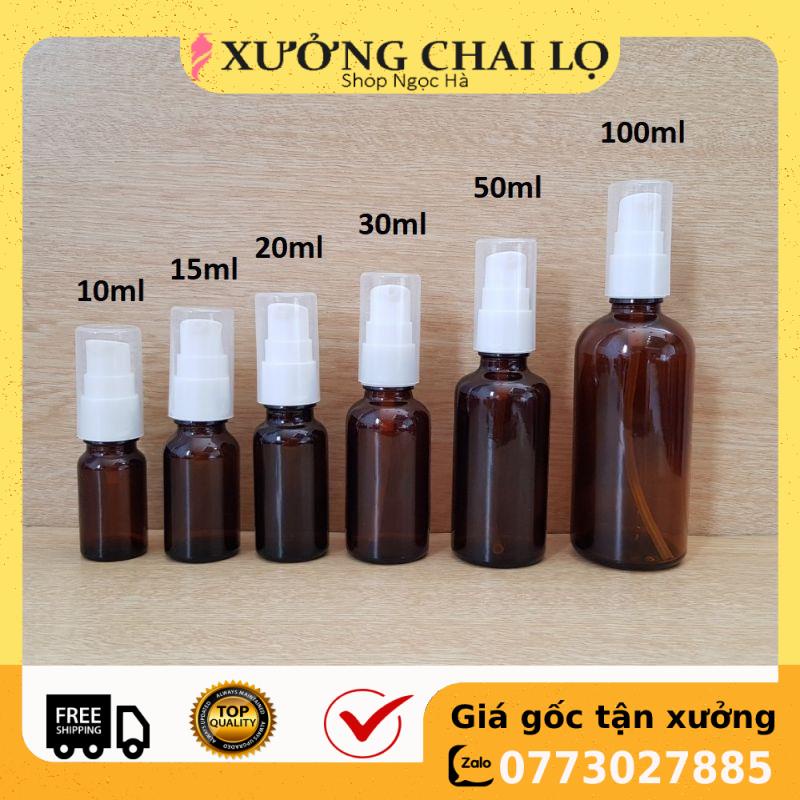 Chai Chiết Mĩ Phẩm ❤ GIÁ RẺ NHẤT ❤ Chai thủy tinh xịt giọt 15ml,20ml,30ml chiết mỹ phẩm, dầu gội, sữa tắm, serum .