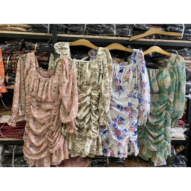 đầm hoa voan nhún bigsize 55kg-90kg✅🥰🥰 | BigBuy360 - bigbuy360.vn