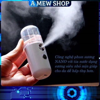 [FS CAO CẤP MỚI]Máy Phun Sương Xông Hơi Mặt Mini Nano Cầm Tay Cao Cấp Hỗ Trợ Dưỡng Da Cấp Nước Tối Đa, An Toàn, Tiện Lợi