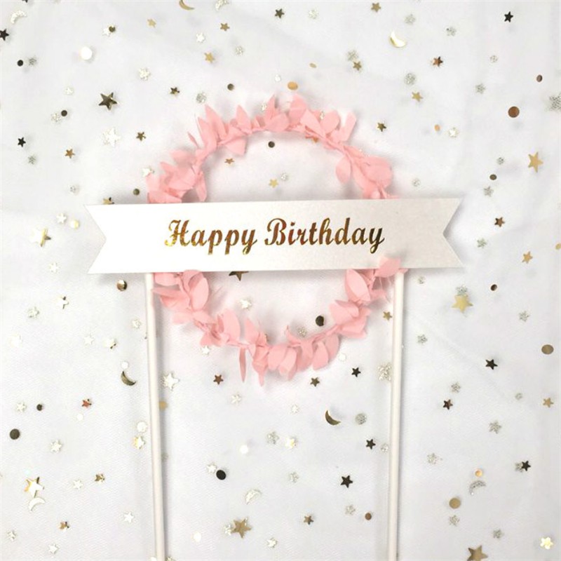 Topper Cắm Trang Trí Bánh Kem Chữ Happy Birthday