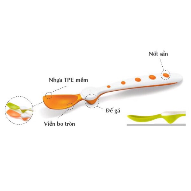 Bộ thìa mềm ăn dặm Nuk cho trẻ từ 6 tháng