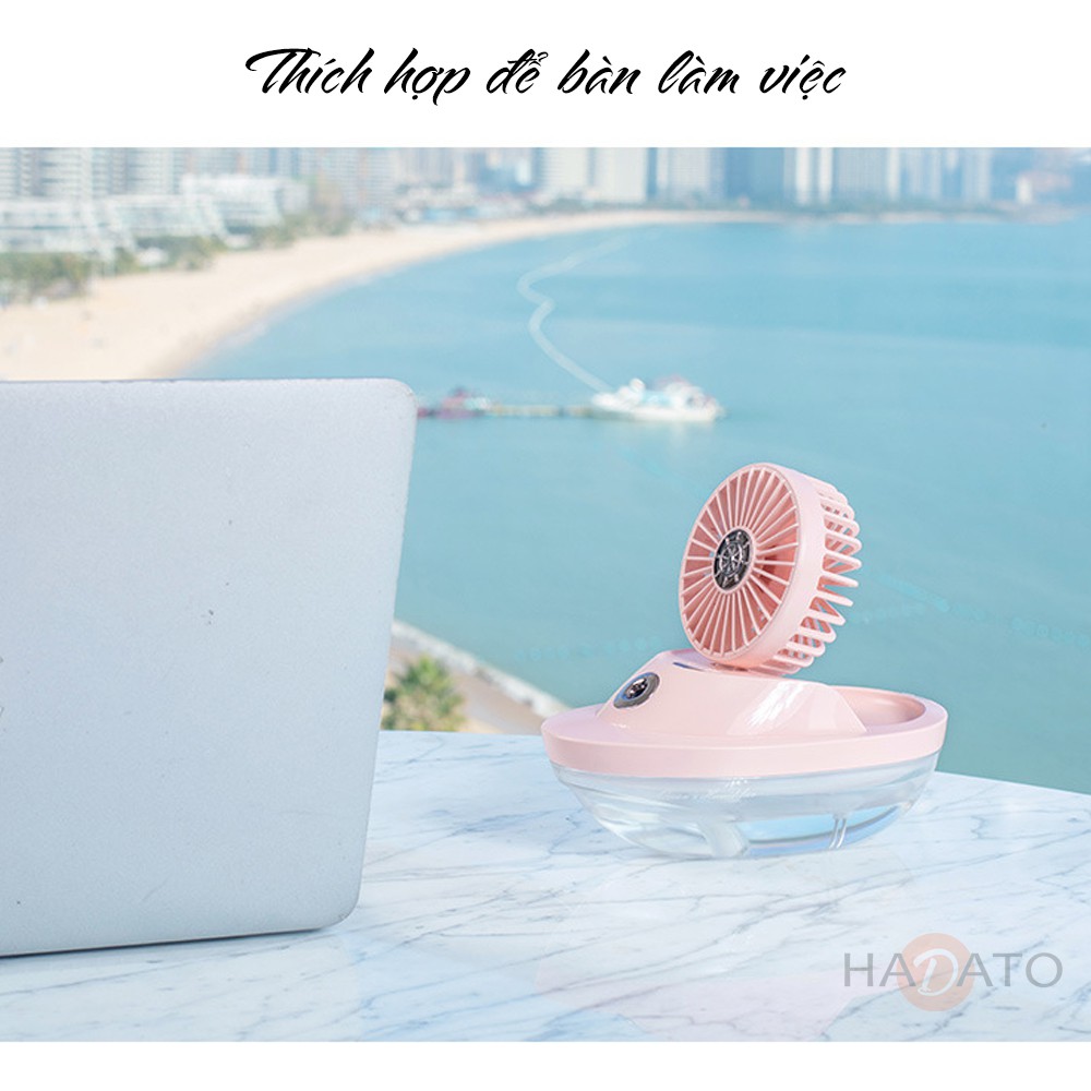 [XẢ HÀNG] Máy khuếch tán tinh dầu + quạt MINI phun sương tạo ẩm HÌNH THUYỀN CÁNH BUỒM sạc USB HOT TREND 2020