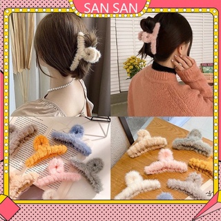 Kẹp Tóc lông Cỡ Lớn Kiểu Hàn Quốc Xinh Xắn Cho Nữ