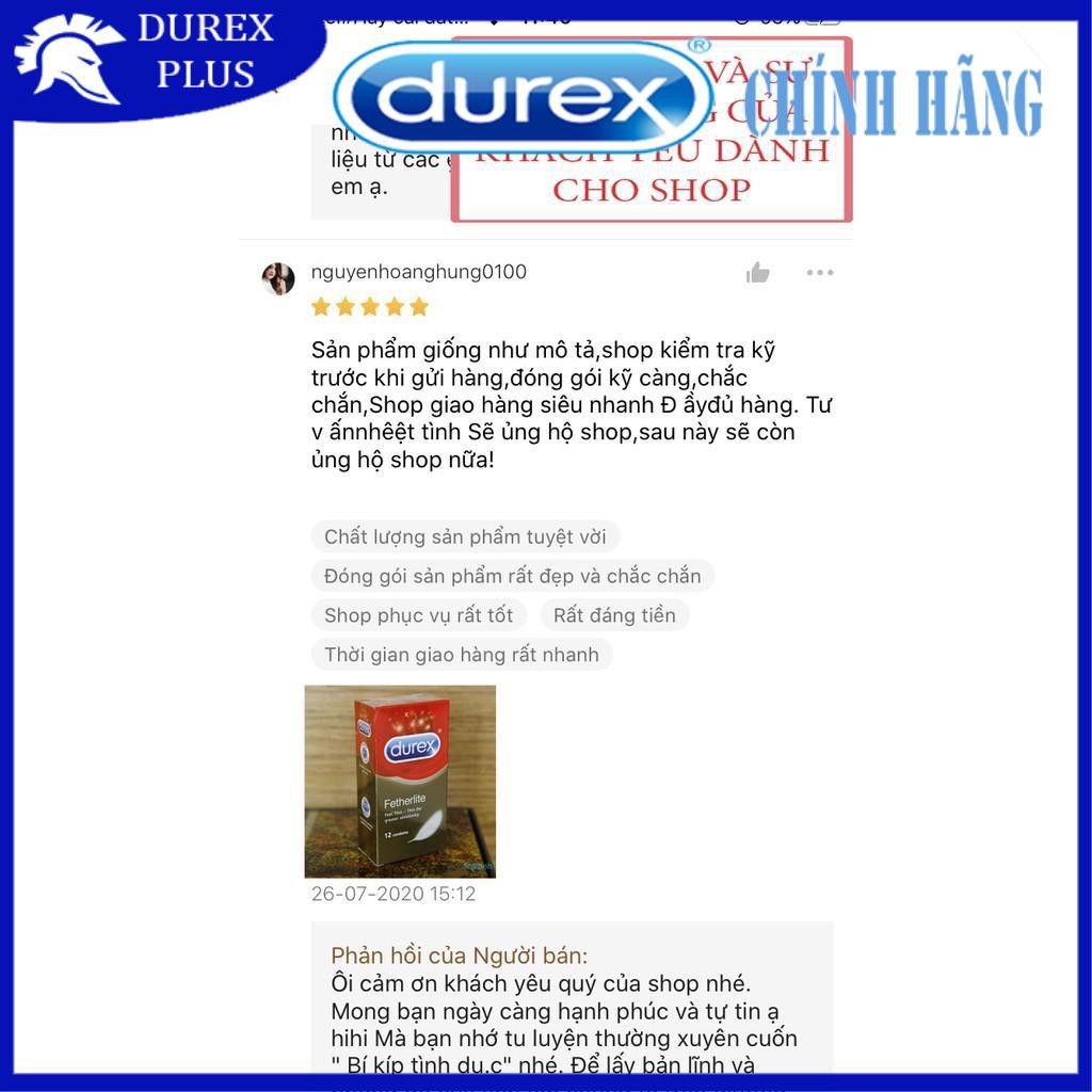 COMBO 2 HỘP BAO CAO SU DUREX (MƯỢT TỰA LÔNG HỒNG)+(MỎNG HƠN – NHIỀU GAI HƠN)